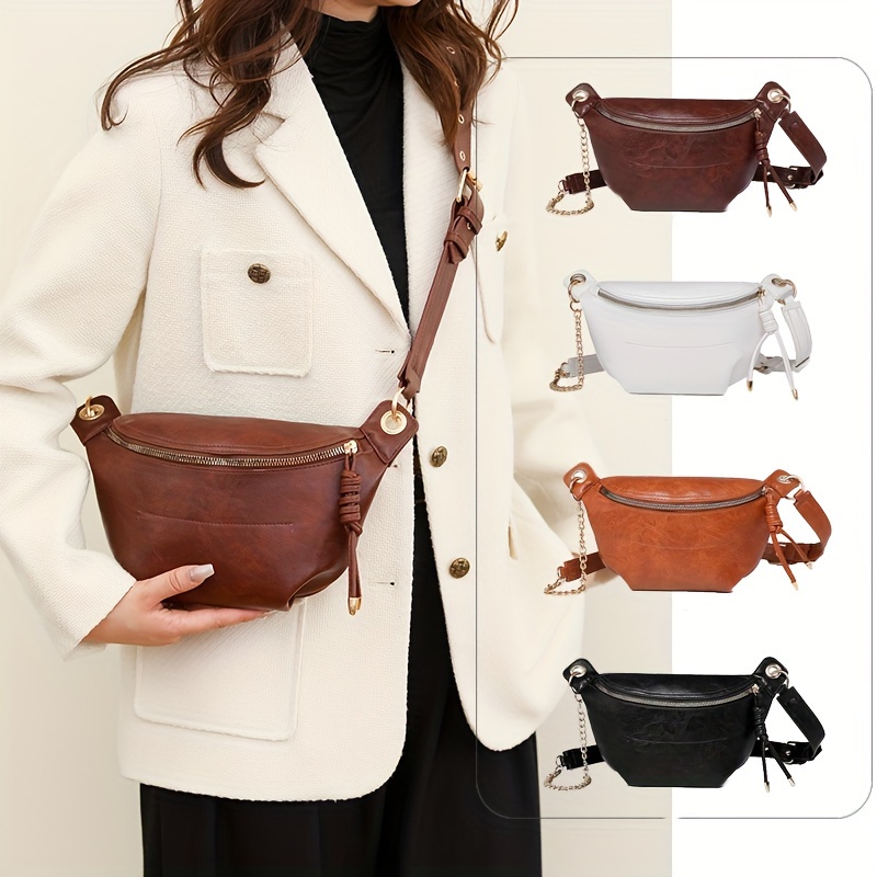 Metal Chain Crossbody Flap Bag Set, Pu Leather Textured Bag, Classic  Versatile Fashion Shoulder Bag - Temu