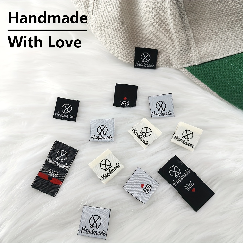 Personalized Handmade With Love Woven Sewing Labels Handmade - Temu