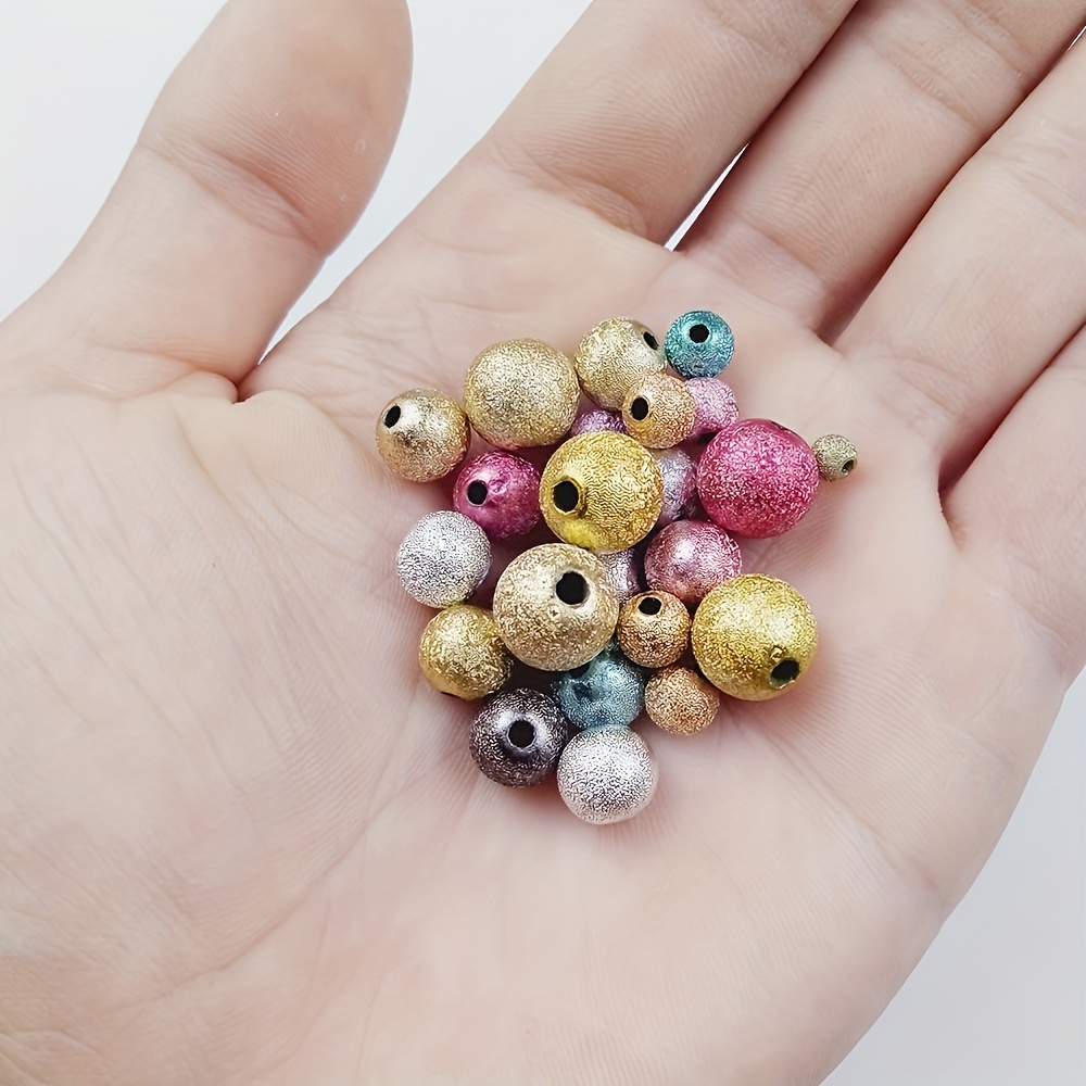 Color Preserving Matte Textured Round Beads Copper - Temu