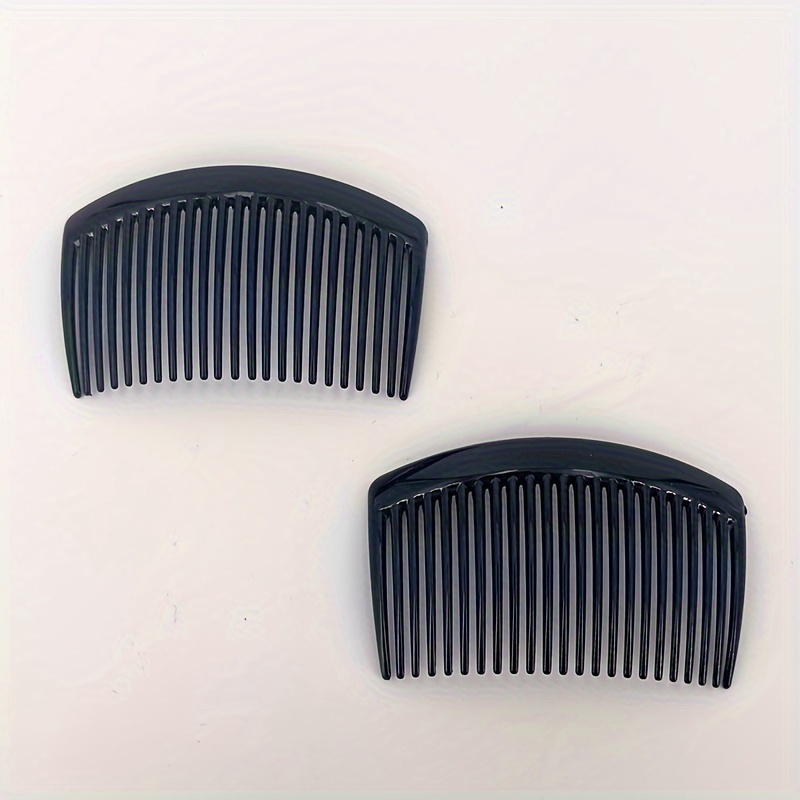 2pcs 8.5cm French Twist Hair Comb For Women - Sleek, No-scent Plastic Hair Accessory For All Hair Types, 23 Teeth