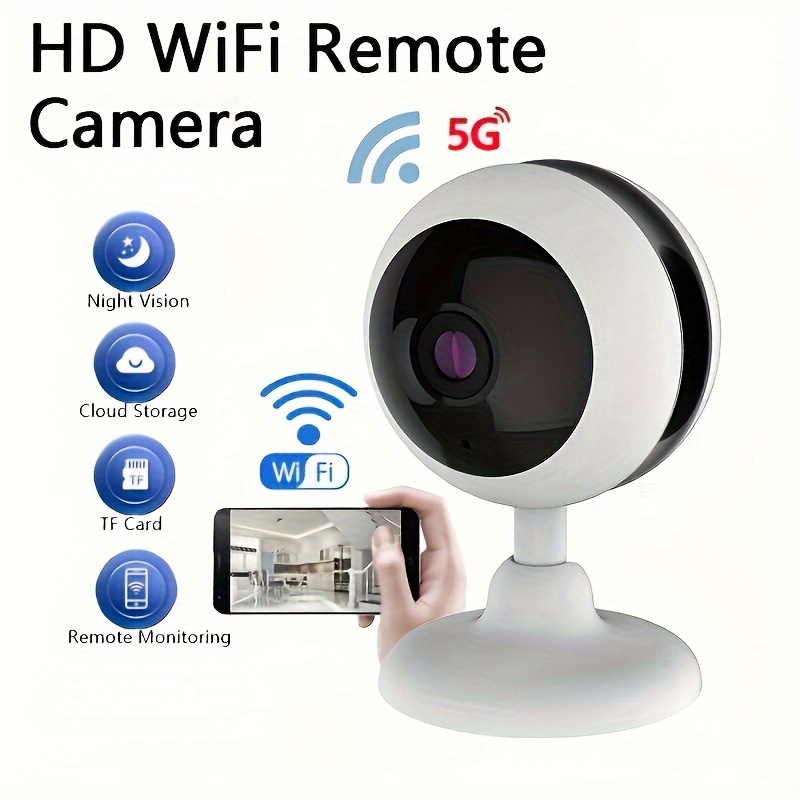 1080p Cámara Seguridad Inalámbrica Wifi Compacta Visión - Temu
