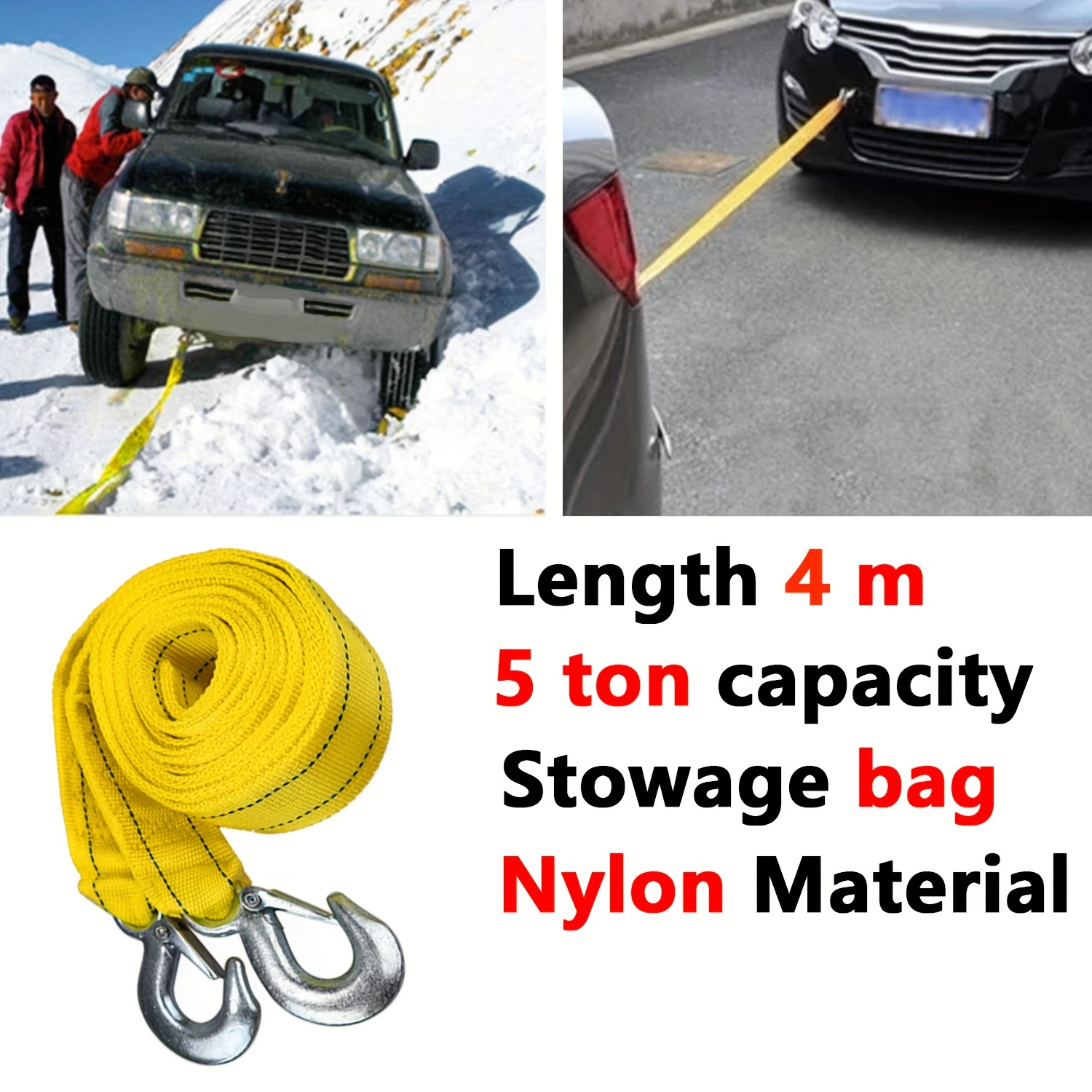 5 Ton Tow Rope High Strength Nylon Rescue Strap - Temu