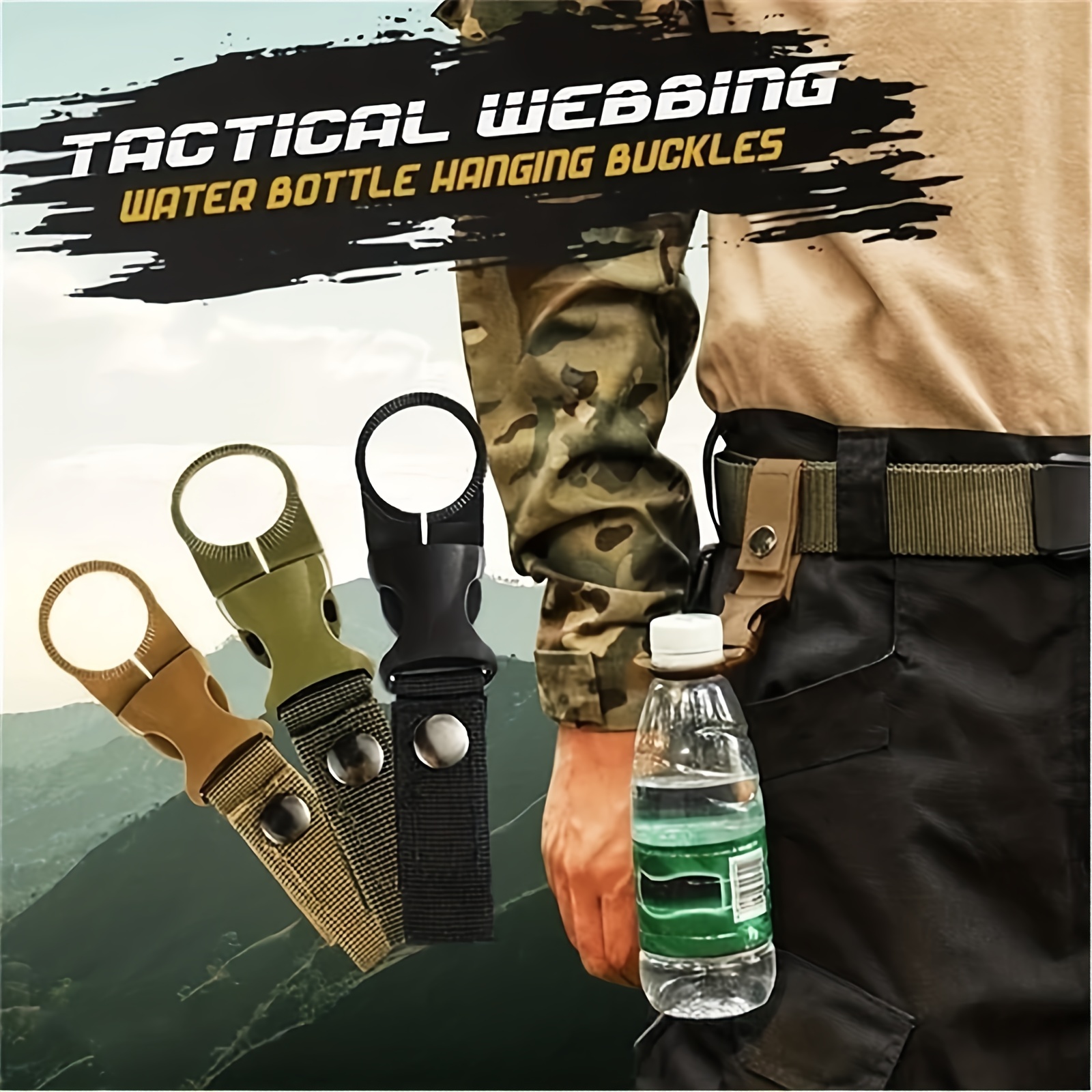 Durable Water Bottle Holder Clip For Outdoor Activities - Tactical