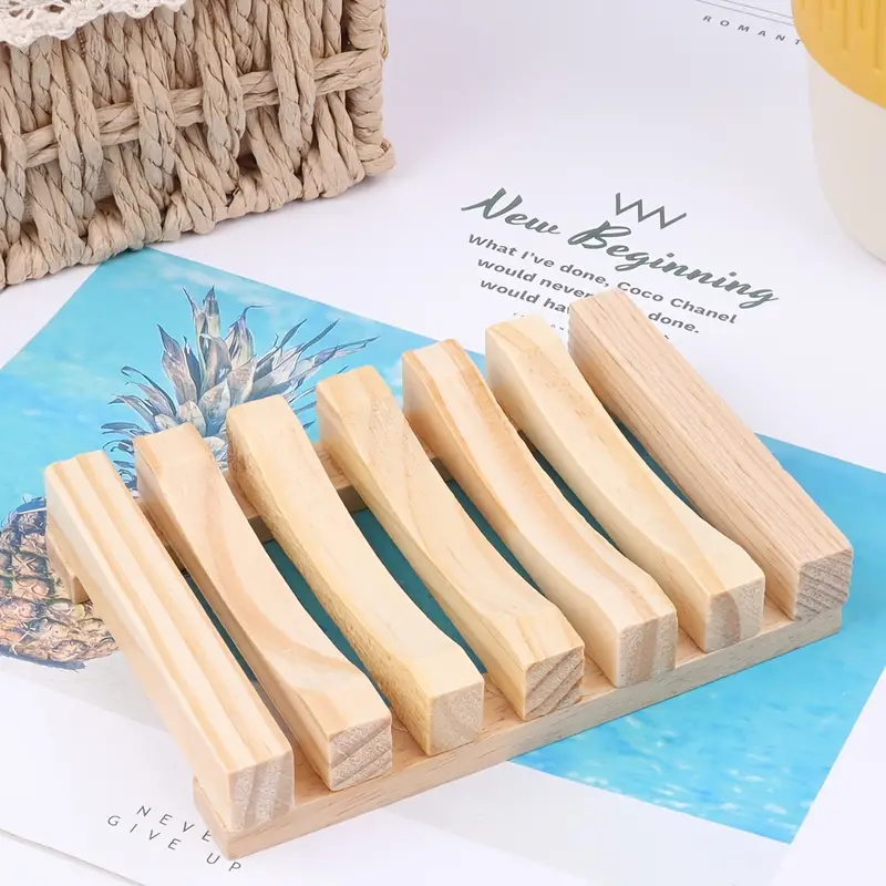 1 Stylish Wooden Soap Dish Tray Rack - Organize Your Soap And