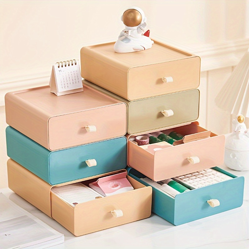 Stackable Desk Organizer Box Home Drawer Small Objects - Temu