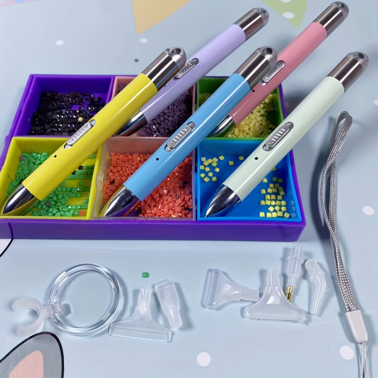 Diamond Painting Point Drill Pen Set Luminous Embroidery Diy - Temu