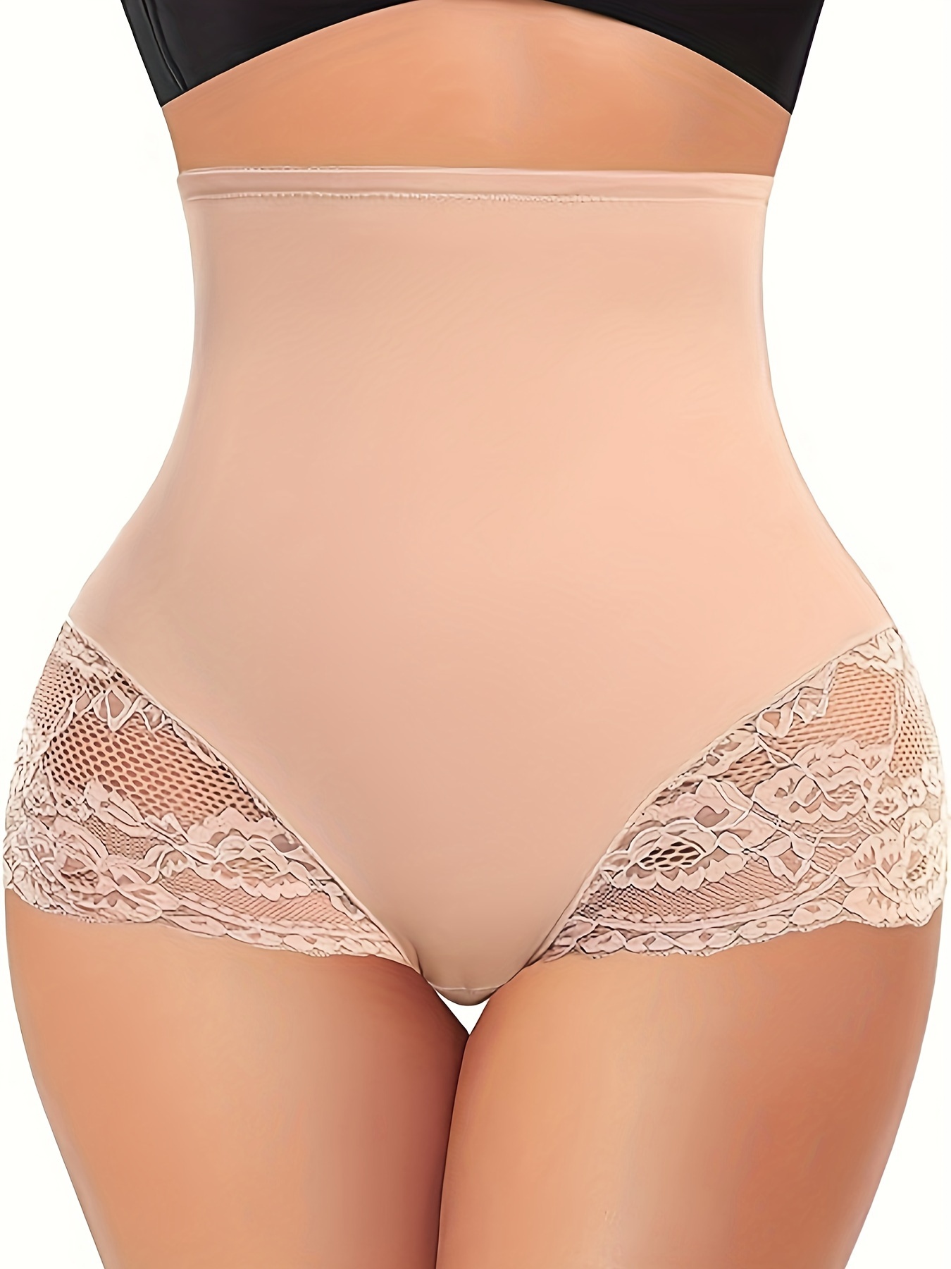 Plus Size Sexy Bra Women's Plus Contrast Lace Tummy Control - Temu