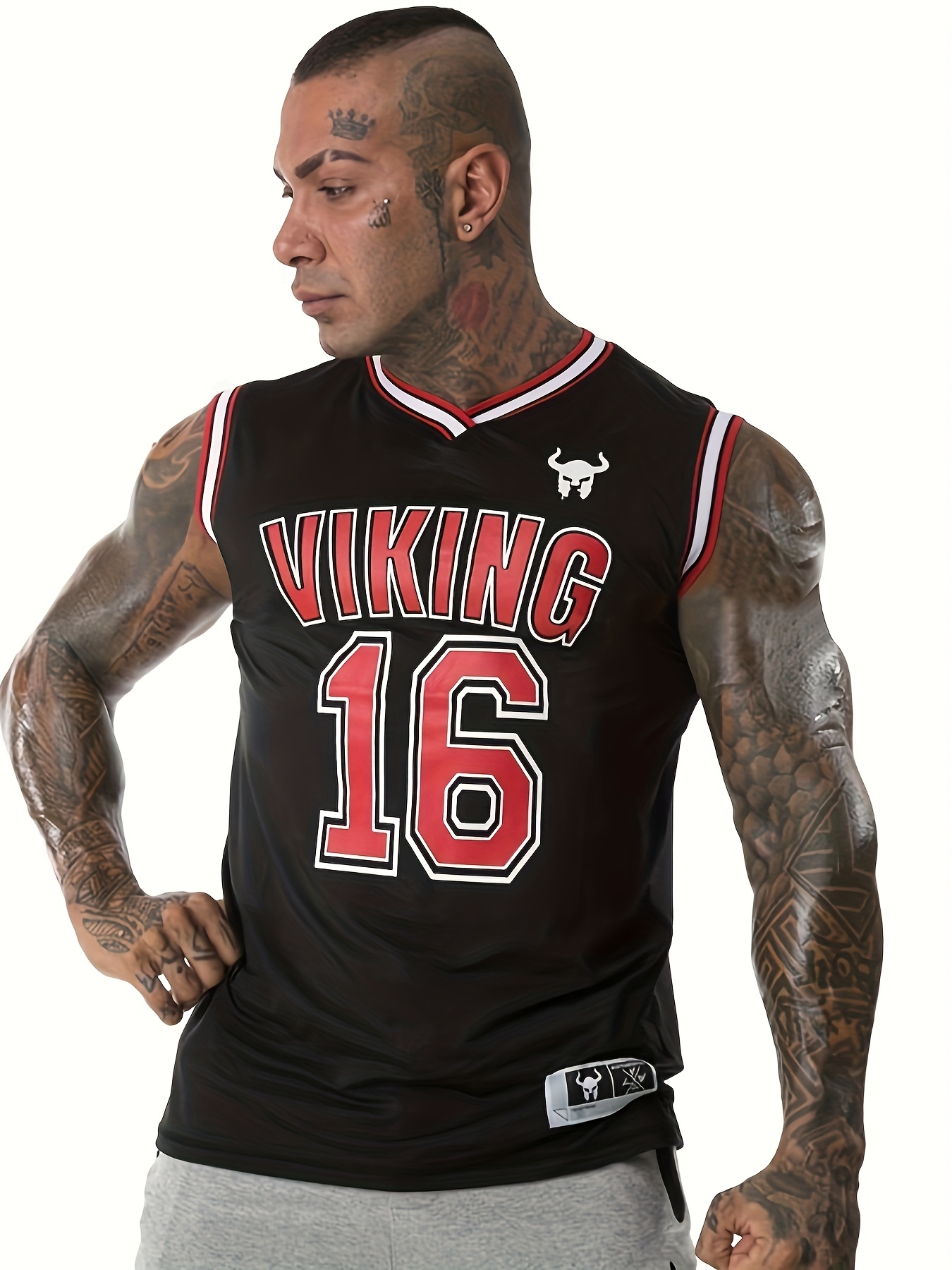 Men's Solid Basketball Jersey, Active Slightly Stretch Breathable Moisture  Wicking Sleeveless Basketball Shirt For Outdoor