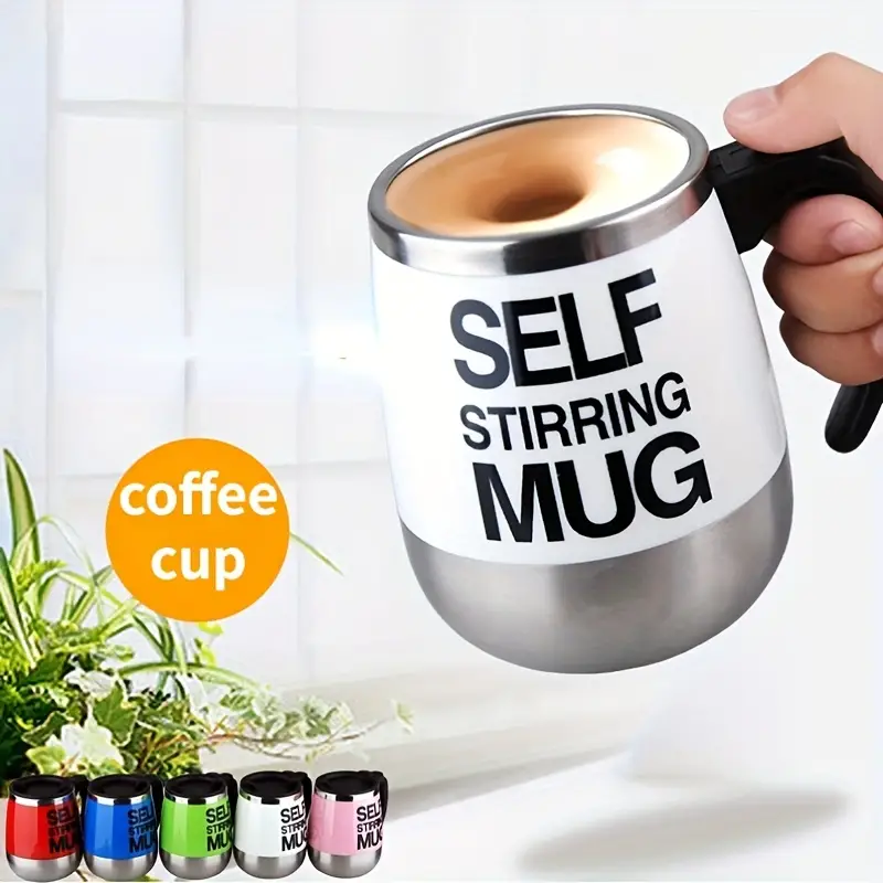 Self-stirring Mug - Stainless Steel Liner For Coffee, Milk, And