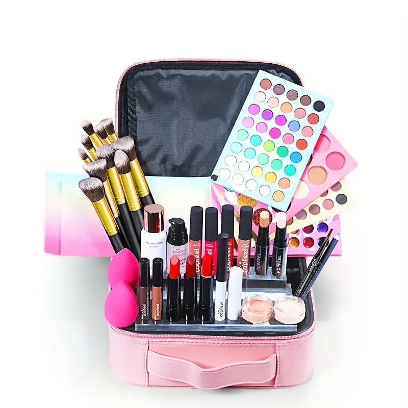 complete makeup set for beginners includes eyeshadow lip gloss foundation lipstick and concealer perfect for creating a flawless look details 2