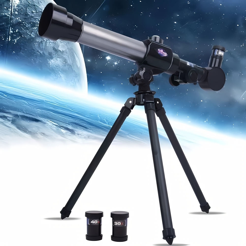  Telescopio astronómico refractor de observación de estrellas,  monocular espacial con trípode gratis, para adultos profesionales, niños,  observación de estrellas lunares : Electrónica
