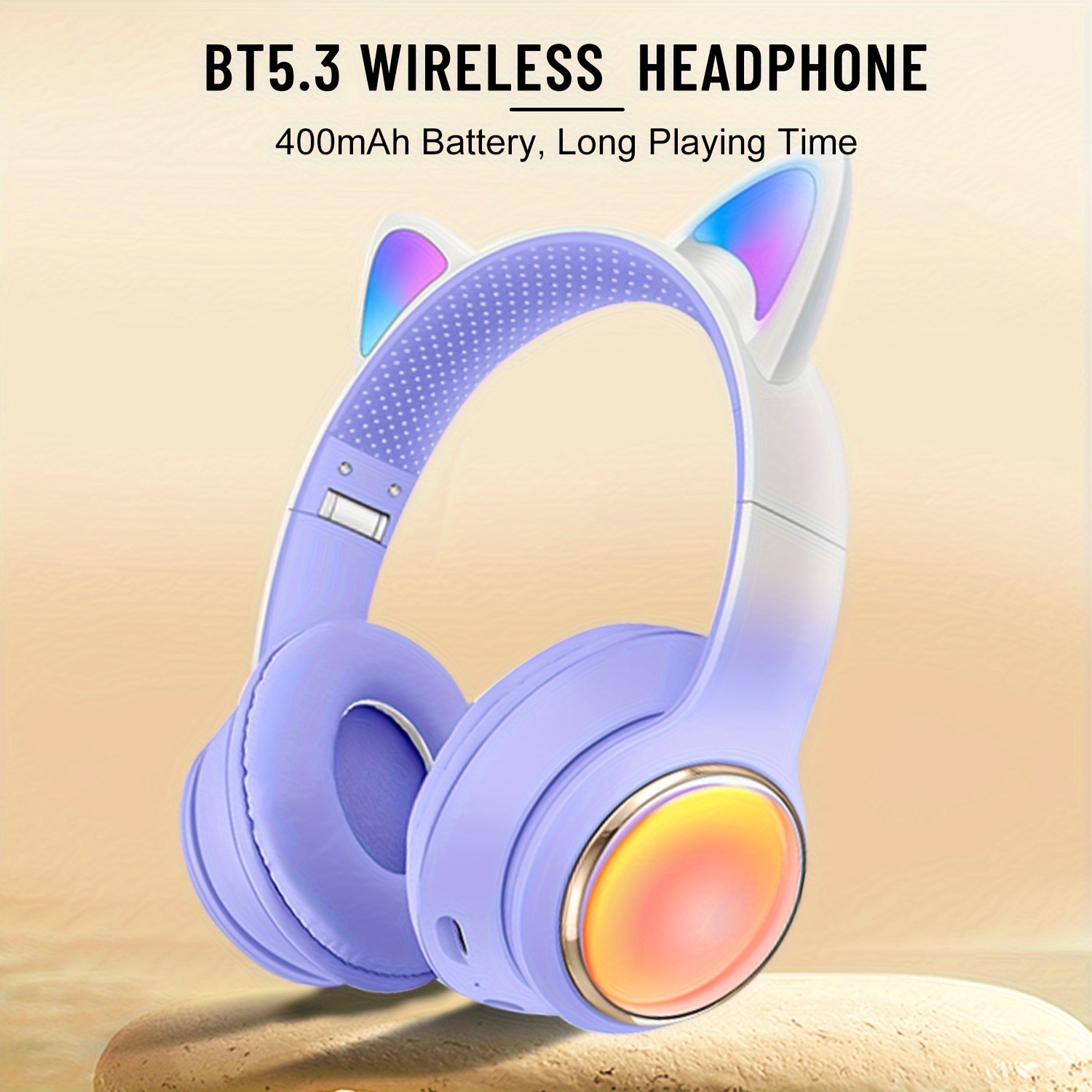 Casque audio 2-en-1 avec oreilles de chat pour écouter votre musique sans  fil en Bluetooth 5.0 