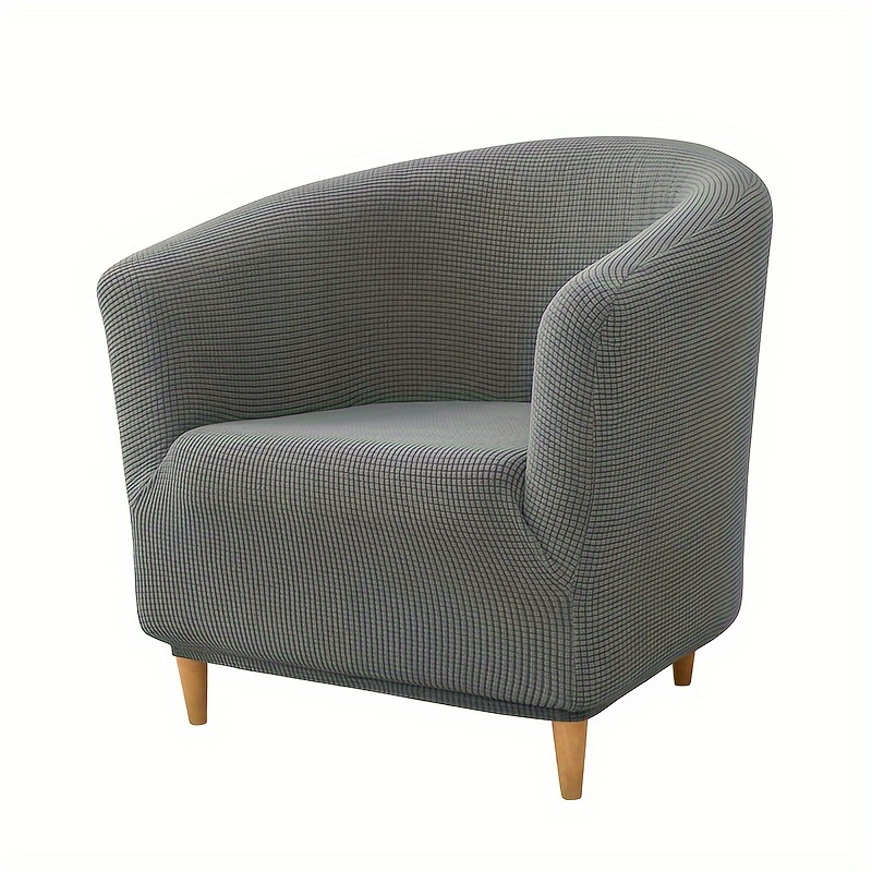 Image of 1pc Stretch Club Armchair Slipcover 1pc Barrel Tub Sofa Cover Furniture Protector Jacquard Couch Cover