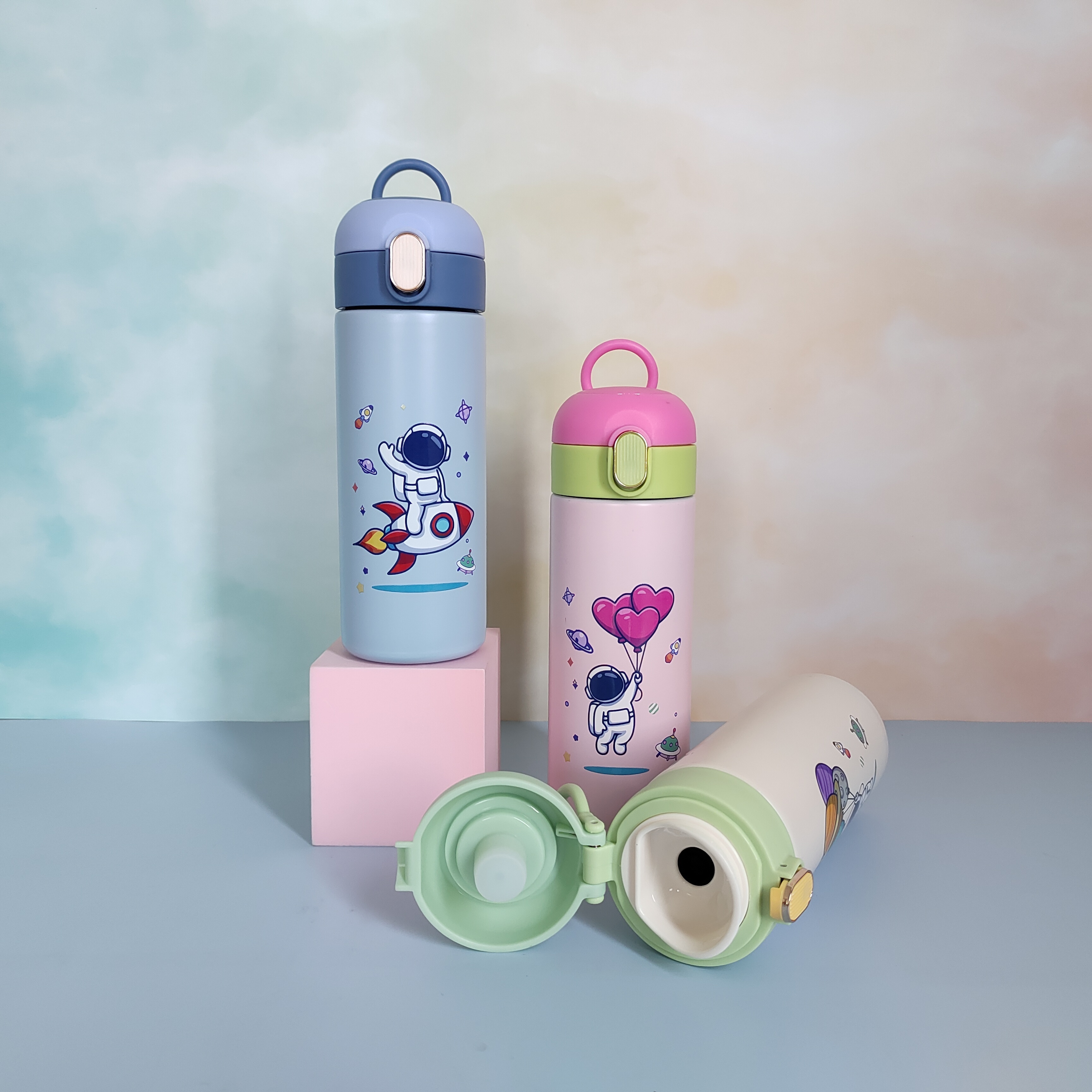 For Kids School Girl Thermal Water Bottle Cartoon 500ML Thermos