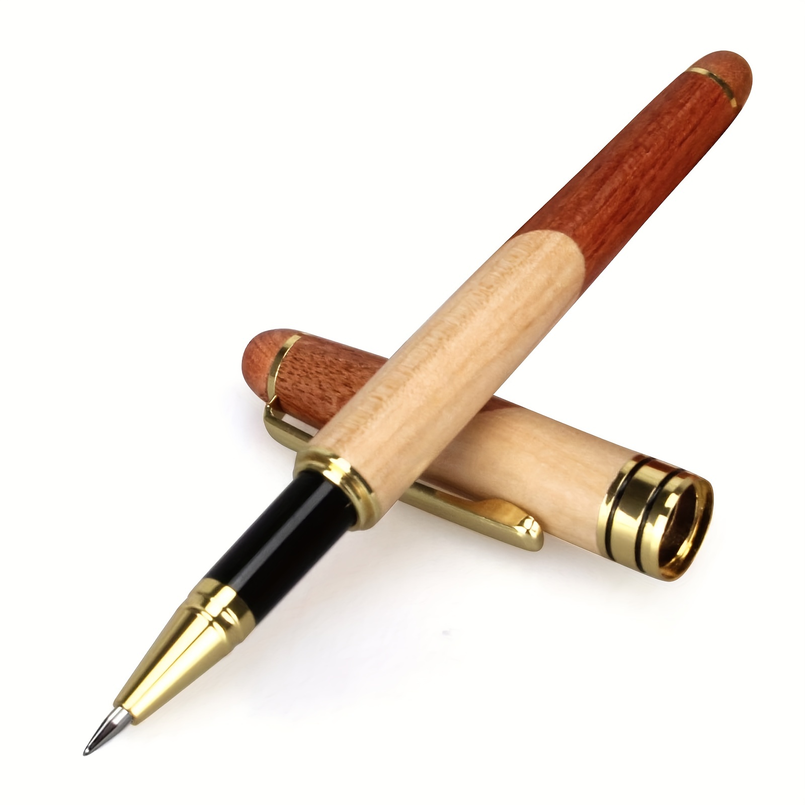 Best Wooden Gel Pen Gift Set with Handmade Rollerball Designer Pen Holder  Box and Refills, Business Ballpoint Pen with Fancy Journaling Pen Display