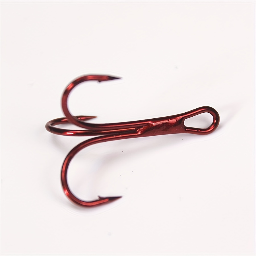 No. 1 no. 14 Red Treble Hook For Lure Sharp Iron Fishing - Temu Australia