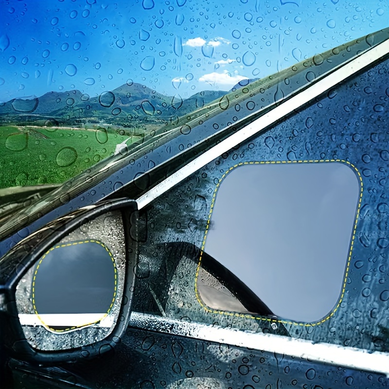 2pcs Auto Rückspiegel Schutzfolie Anti Beschlag klare Schutzfolie Auto  Fenster Regenschutz Wasserdichte Glas Aufkleber