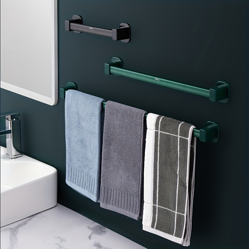 Multifunctional Punch Towel Bar for Bathroom Storage