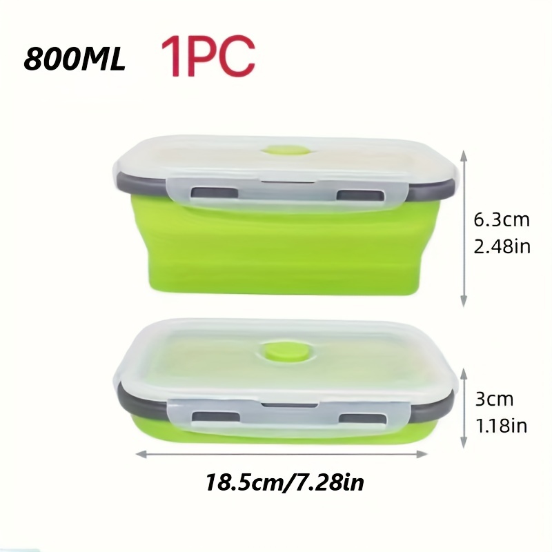 Collapsible Silicone Food Storage Container, Stackable, Space Saving,  Microwaveable, Freezer, Dishwasher Safe, Bpa Free, Foldable Leftover Or  Meal Prep Lunch Box Containers, Kitchen Accessories - Temu