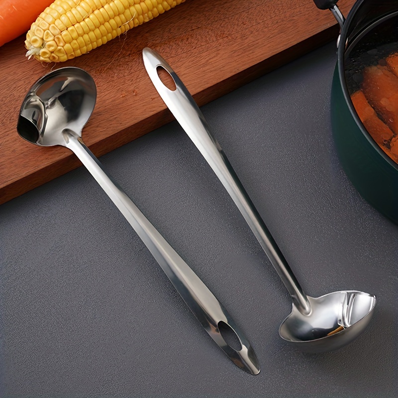 Oil Separator Spoon, 304 Stainless Steel Oil Separator Soup Ladle,  Household Fat Separator Spoon, Grease Separator Ladel, Hot Pot Oil Separator  Spoon, Oil Filter Spoon For Cooking, Serving Spoon For Soup Strainer