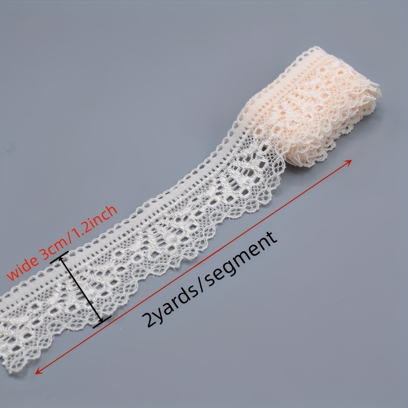 Cotton Eyelet Lace Trim - Creme White 30 mm