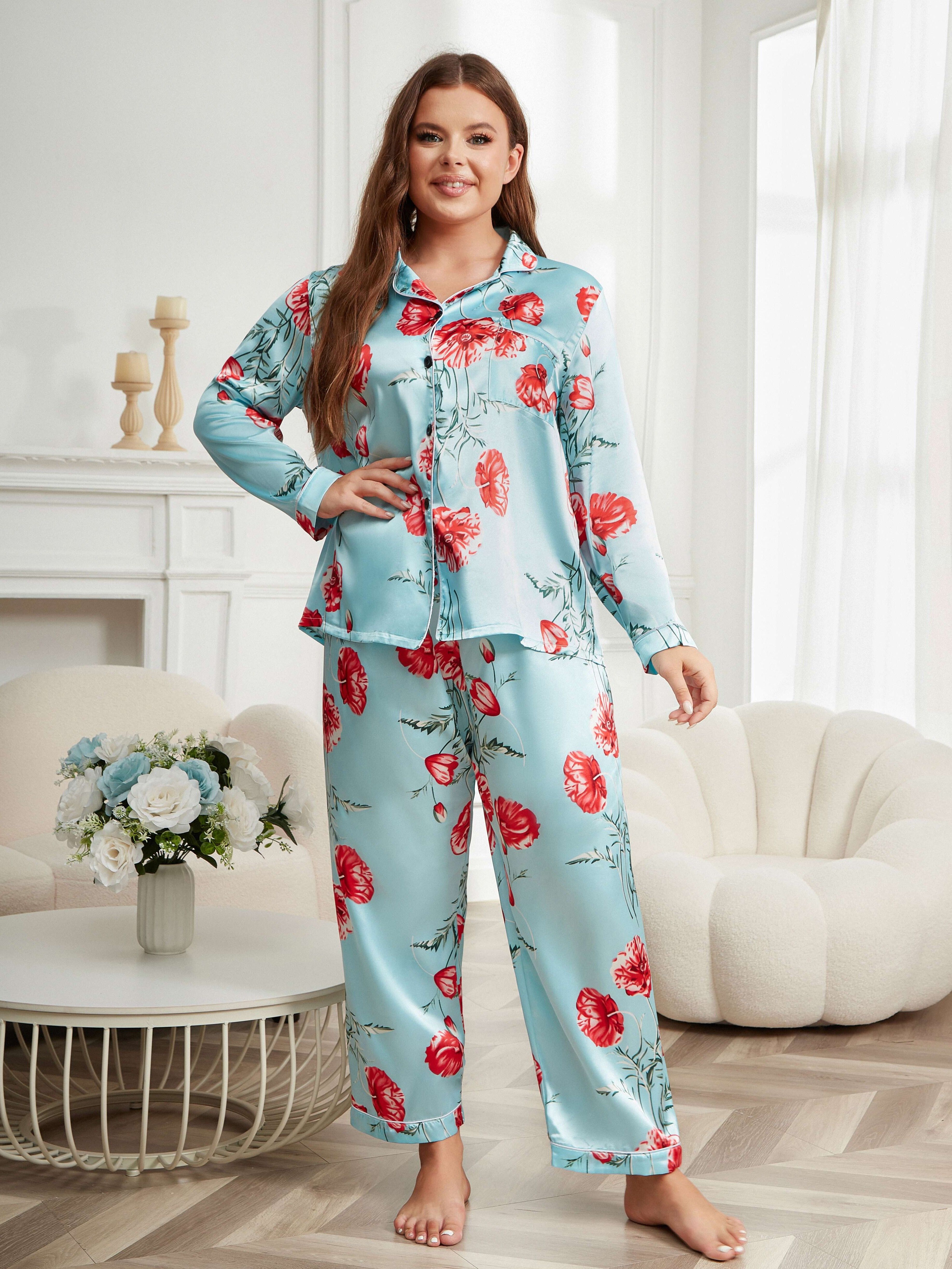 花柄 長袖 パジャマ