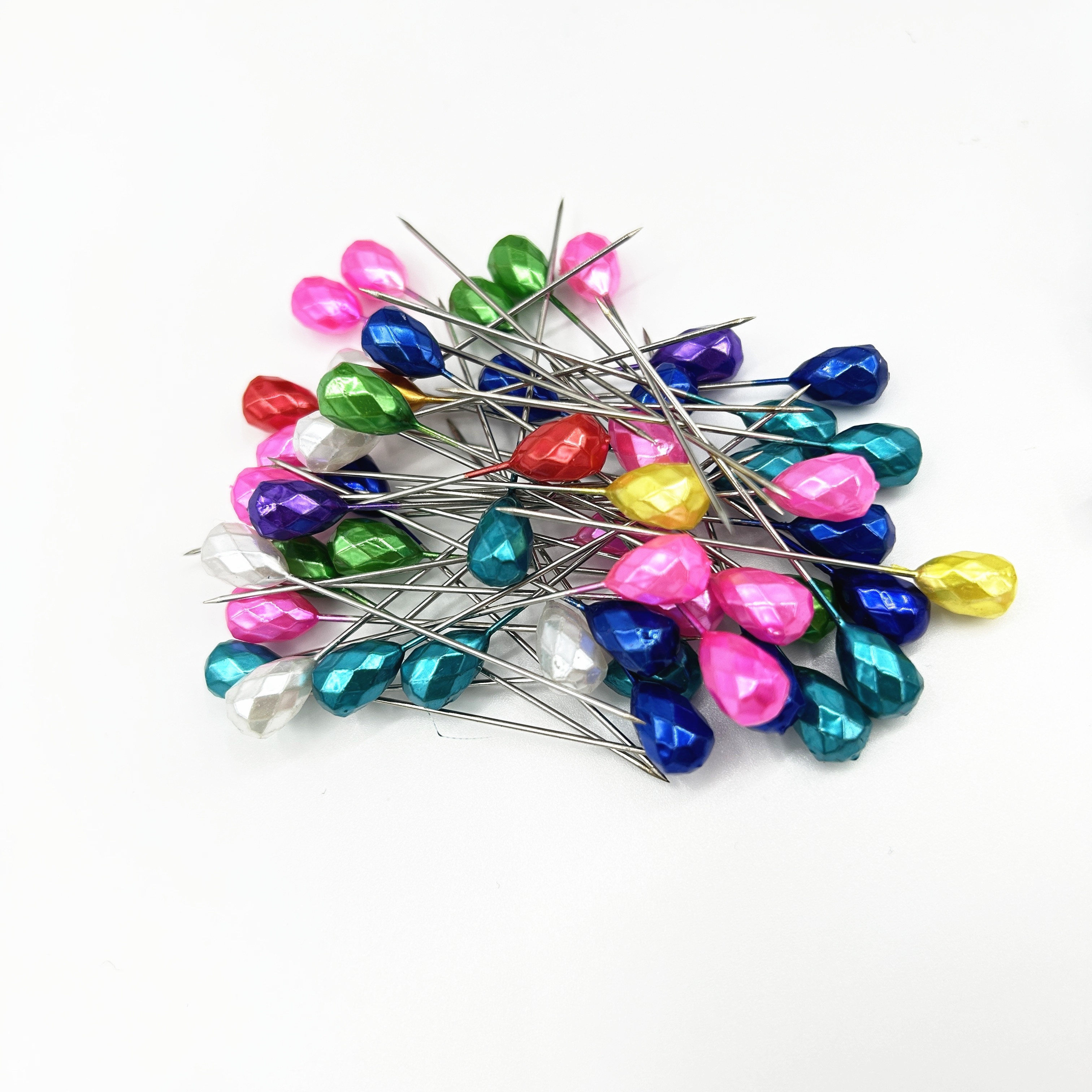 Straight Pins Diy Handmade Pearlescent Needles With Color - Temu