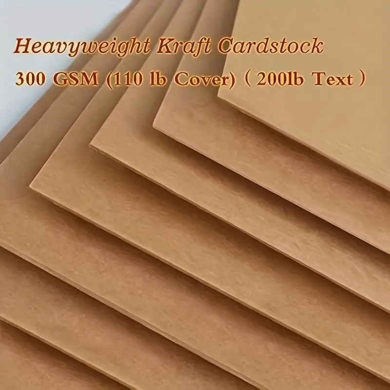 200 Sheets 8.5 X 11 Inches Kraft Cardstock Thick Paper Heavyweight