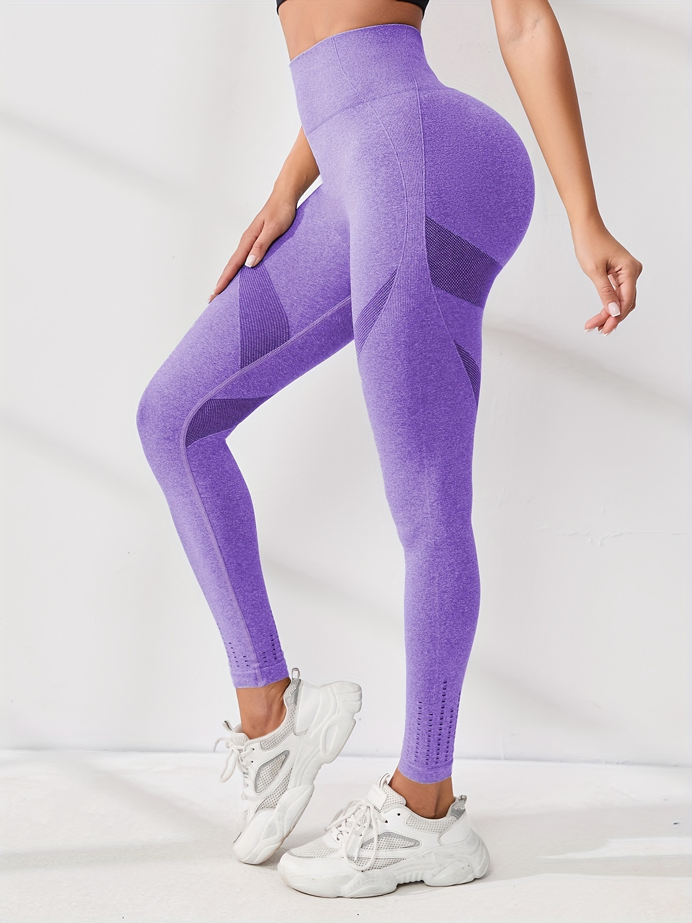 Purple Yoga Girl Leggings, Gym, Fitness & Sports Clothing