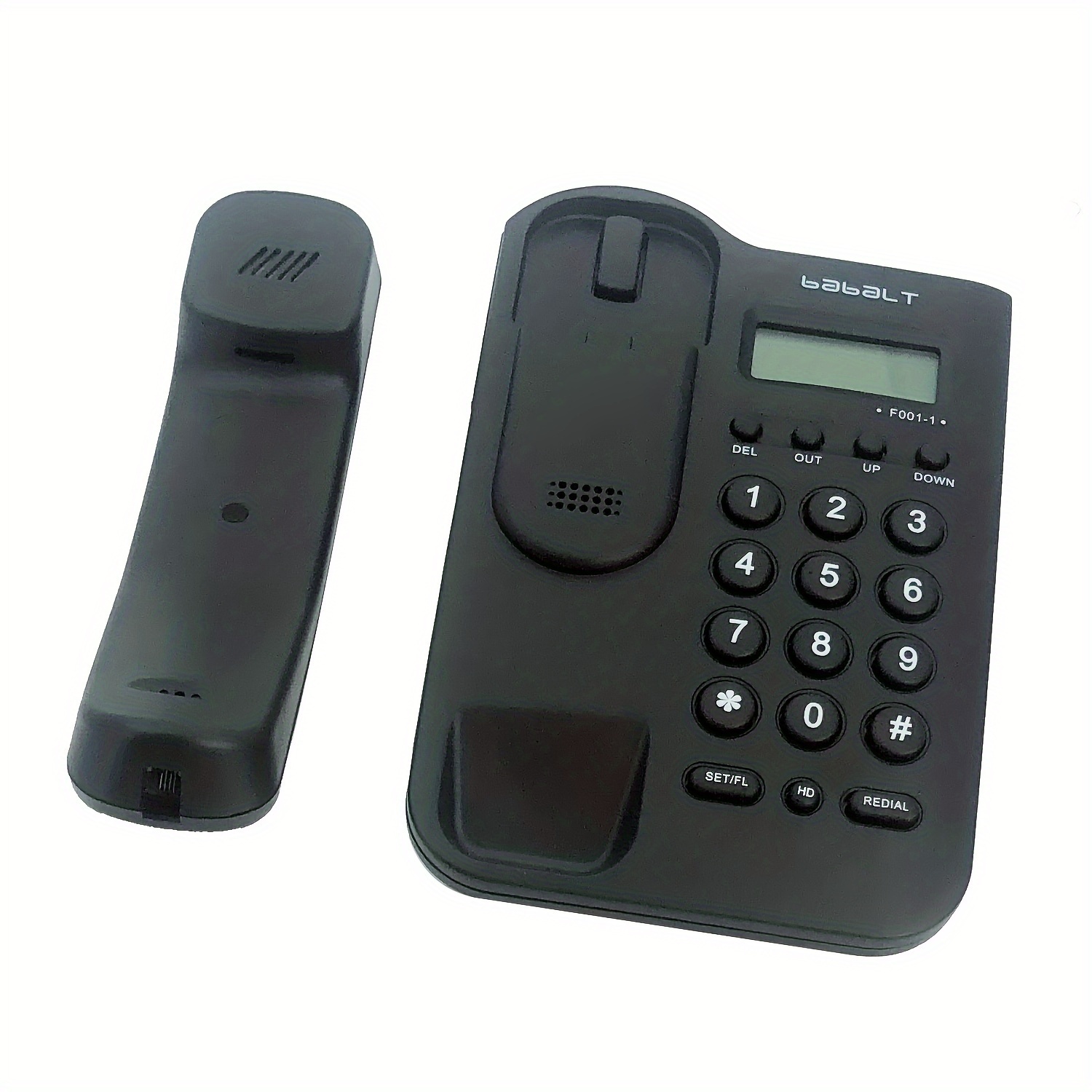 Yunir Teléfono Fijo con Cable, teléfono de Escritorio y teléfono con Cable  montado en la Pared, Sistema Dual FSK/DTMF, para el hogar, el Hotel y la
