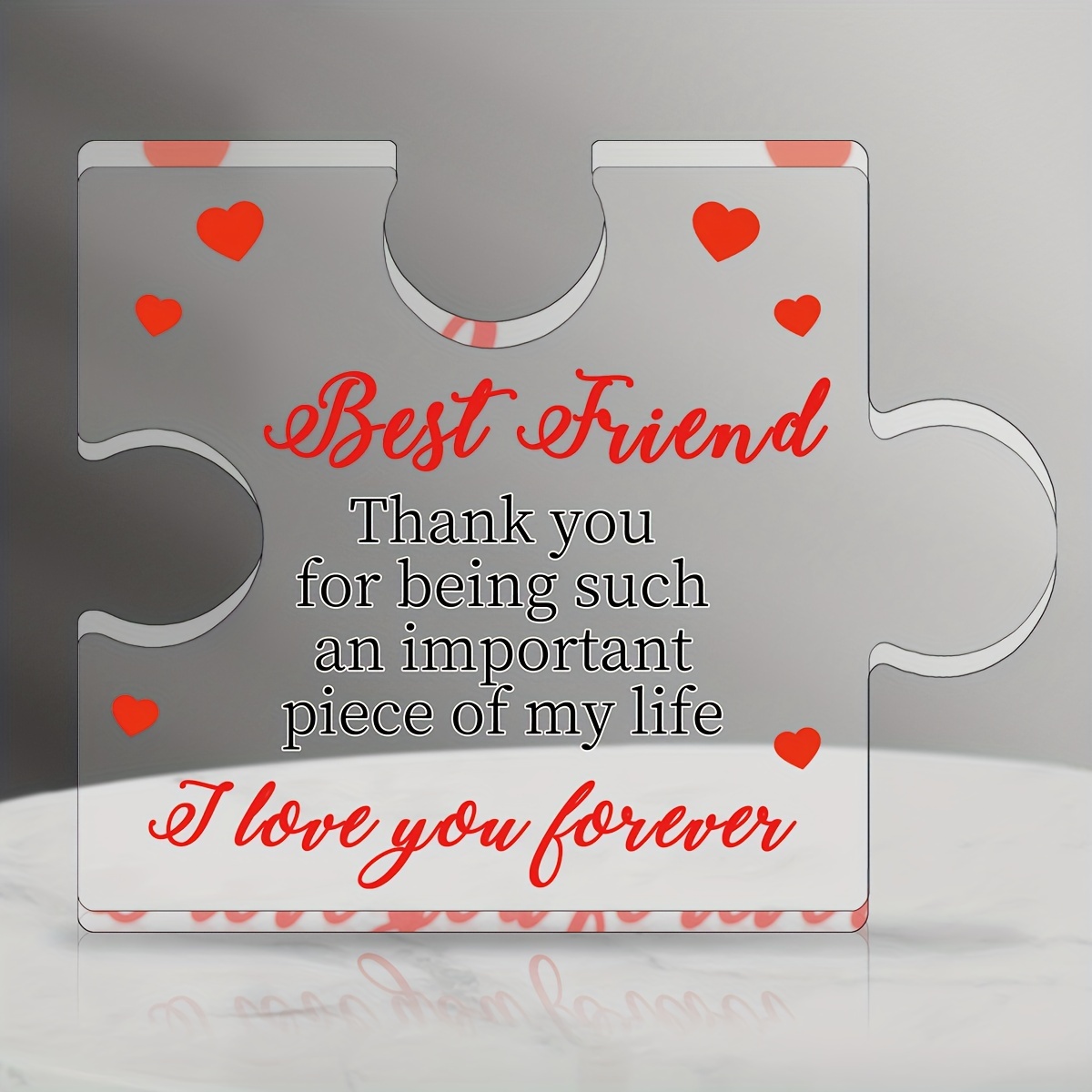 1pc, Acrylic Block Puzzle Decorations, Birthday Gifts For Female Friends,  Exquisite Gifts For Best Friends, Creative Gifts, Acrylic Puzzle Decoration