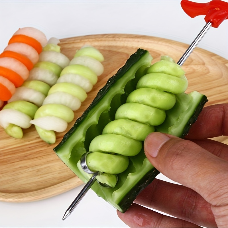 Vegetables Spiral Knife Carving Tool Potato Carrot Cucumber Salad Chopper  Manual Spiral Screw Slicer Cutter For Hotels,restaurant, Bulk  Kitchenware&tableware - Temu