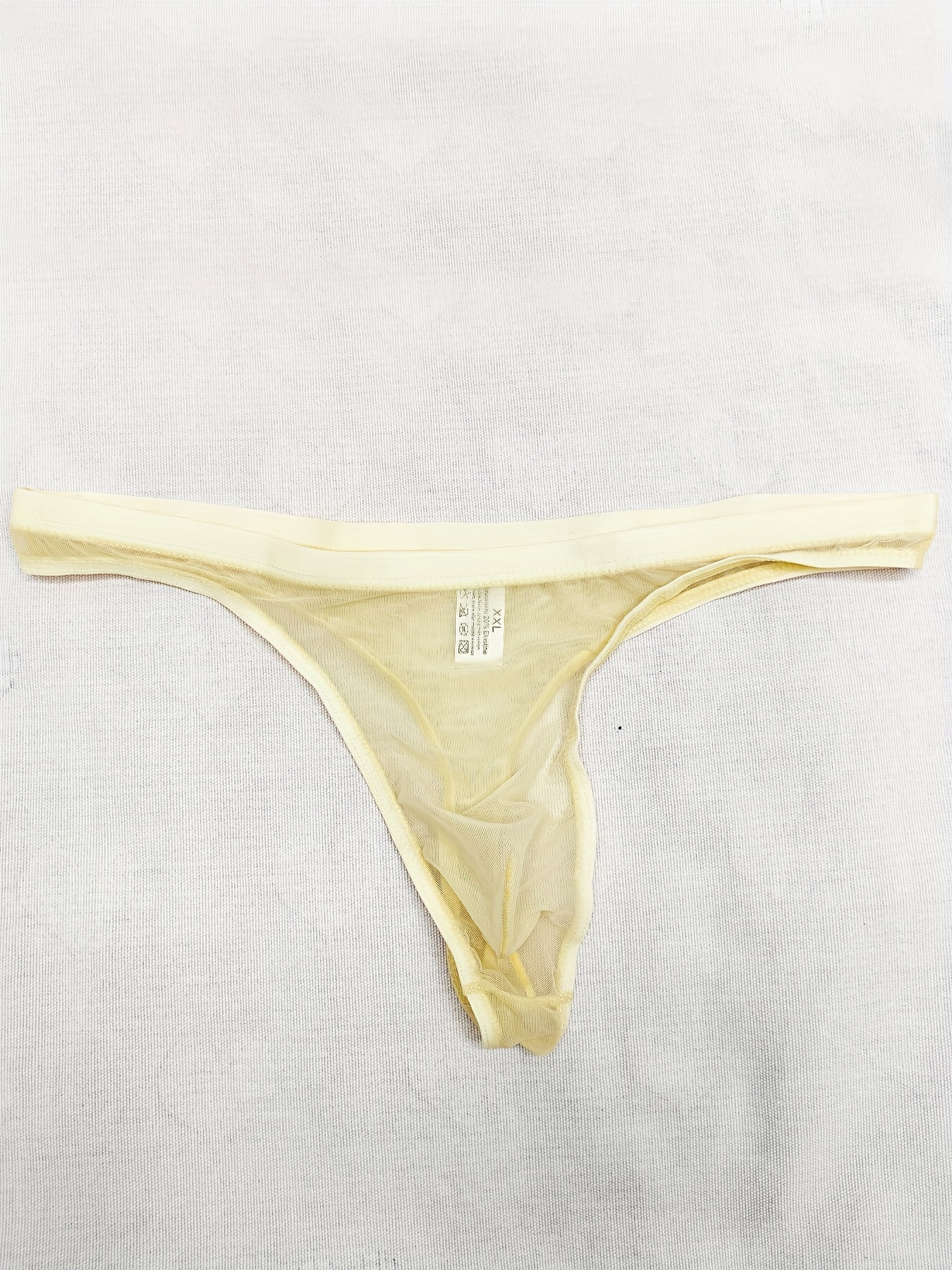 Men's Seamless Transparent Thin Mesh Sexy Thongs Underwear - Temu