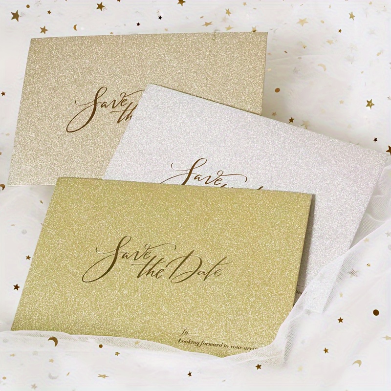 10pcs Wedding Supplies Square Invitation Card With Envelopes Personalized  Bride&Groom Cards Mariage Party Decoration Supplies