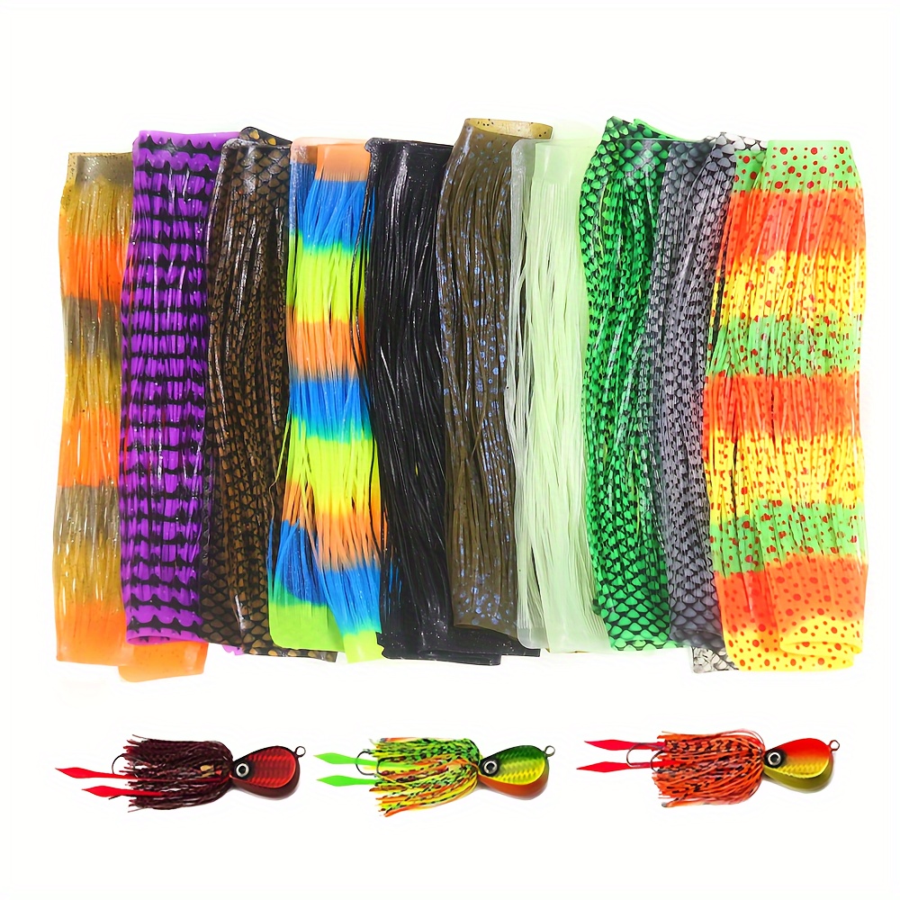  20packs Silicone Jig Skirts 100 Strand DIY Rubber Jig