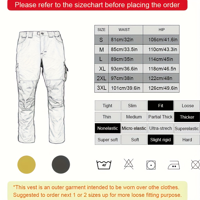 Pantalones de trabajo con múltiples bolsillos para hombre, ropa Deporte  unisex, informal, a la moda, con bloqueo de Color Impermeable – Tienda  Online