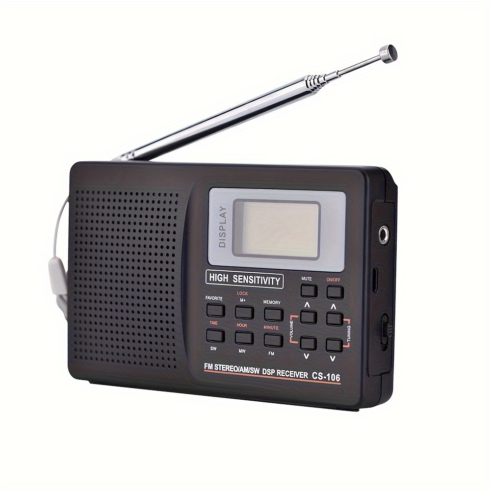 Mini radio am fm estéreo portátil de bolsillo de radio pequeña radio  digital GENERICO