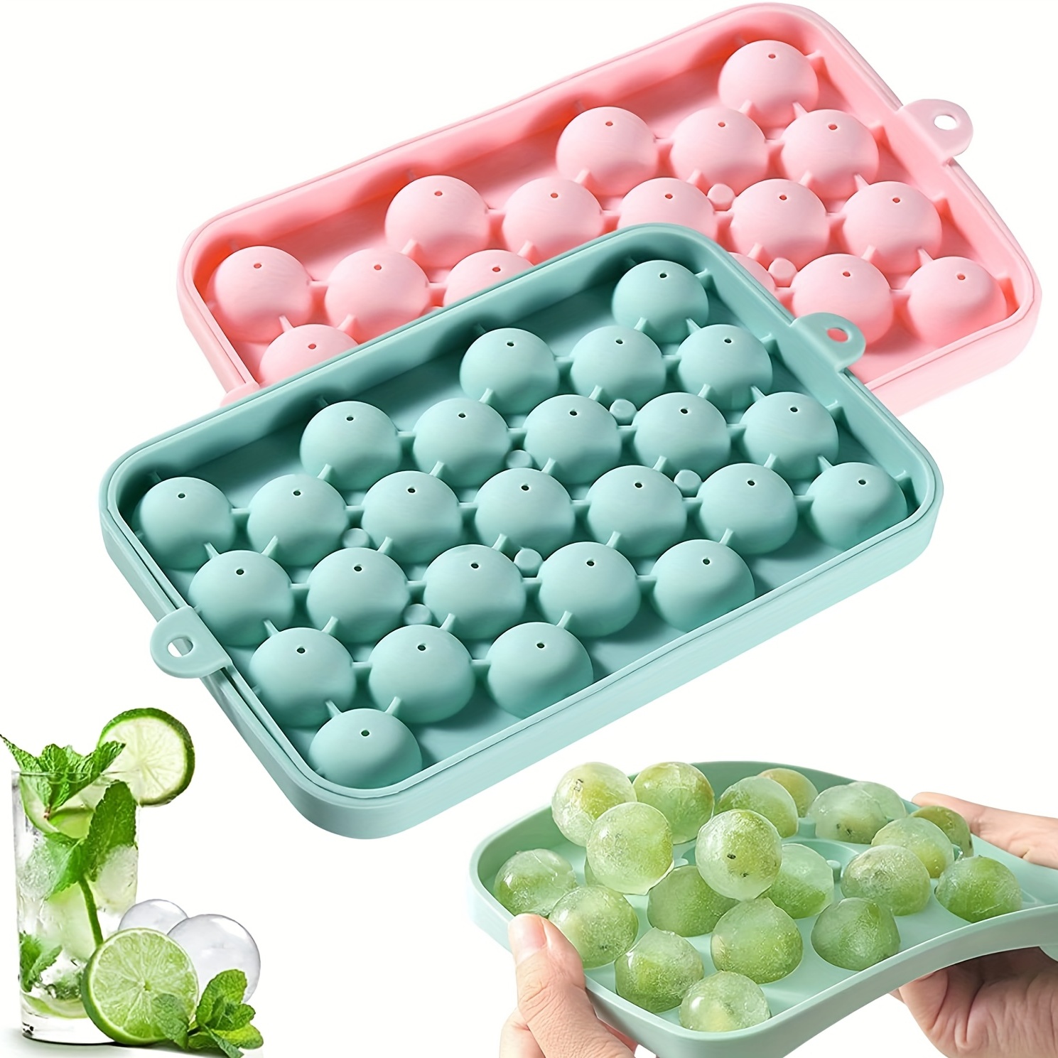 Round Ice Cube Tray Sphere Ice Mold Reusable Ice Ball Maker - Temu