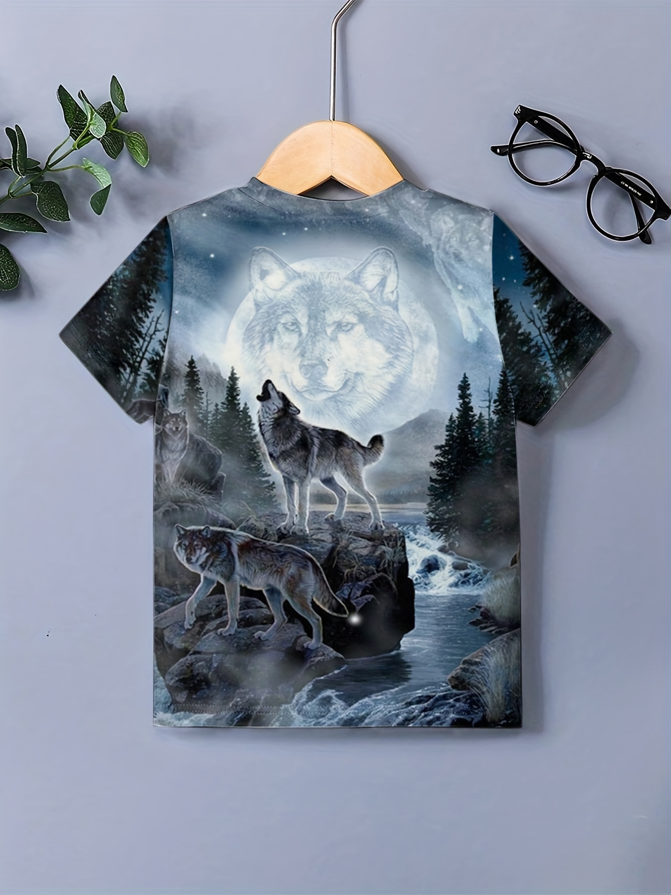 kids wolf t shirt