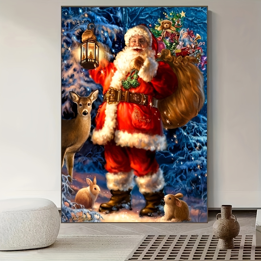 

1pc Diy 5d Diamond Painting Christmas Santa Claus Diamond Painting Full Diamond Art Embroidery Cross Stitch Picture Diamond Painting Art Craft Wall Decor Suitable For Gifts