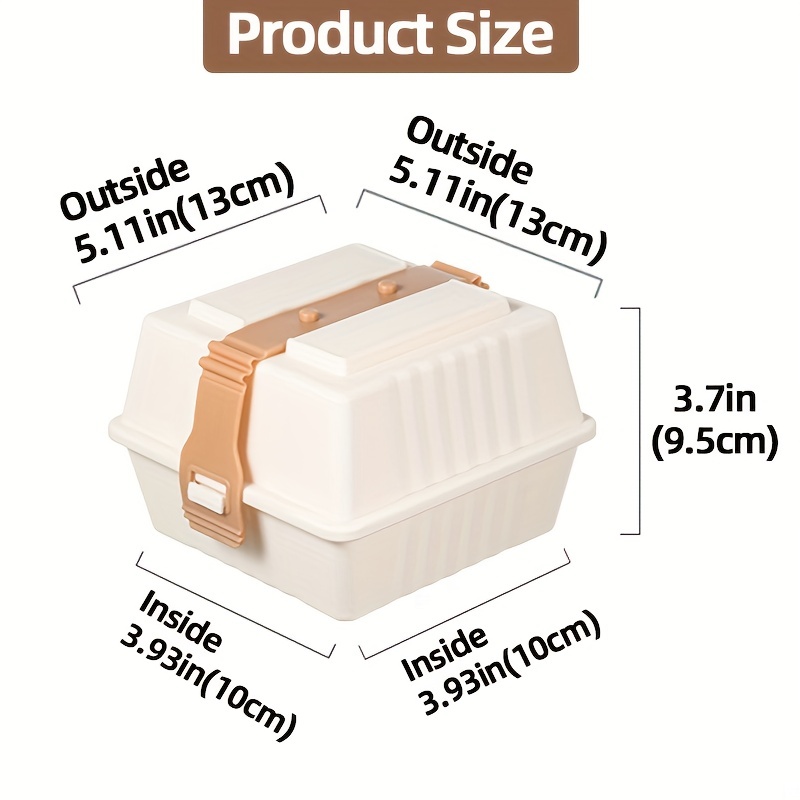 Sandwich Container: Reusable, BPA Free Plastic Food Storage with Snap-Off,  Leak