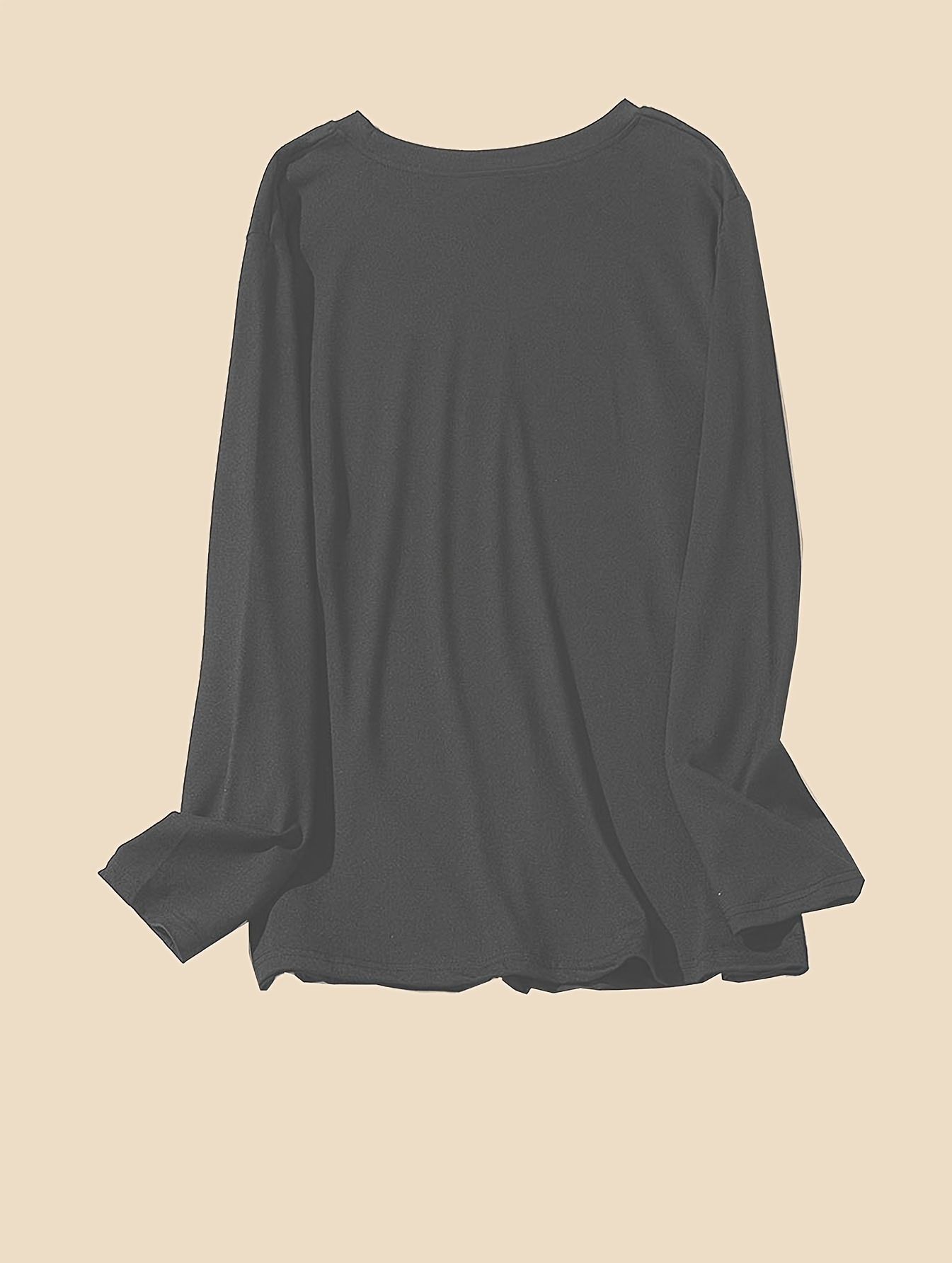 Letter Graphic Long Sleeve Sleepwear Tee