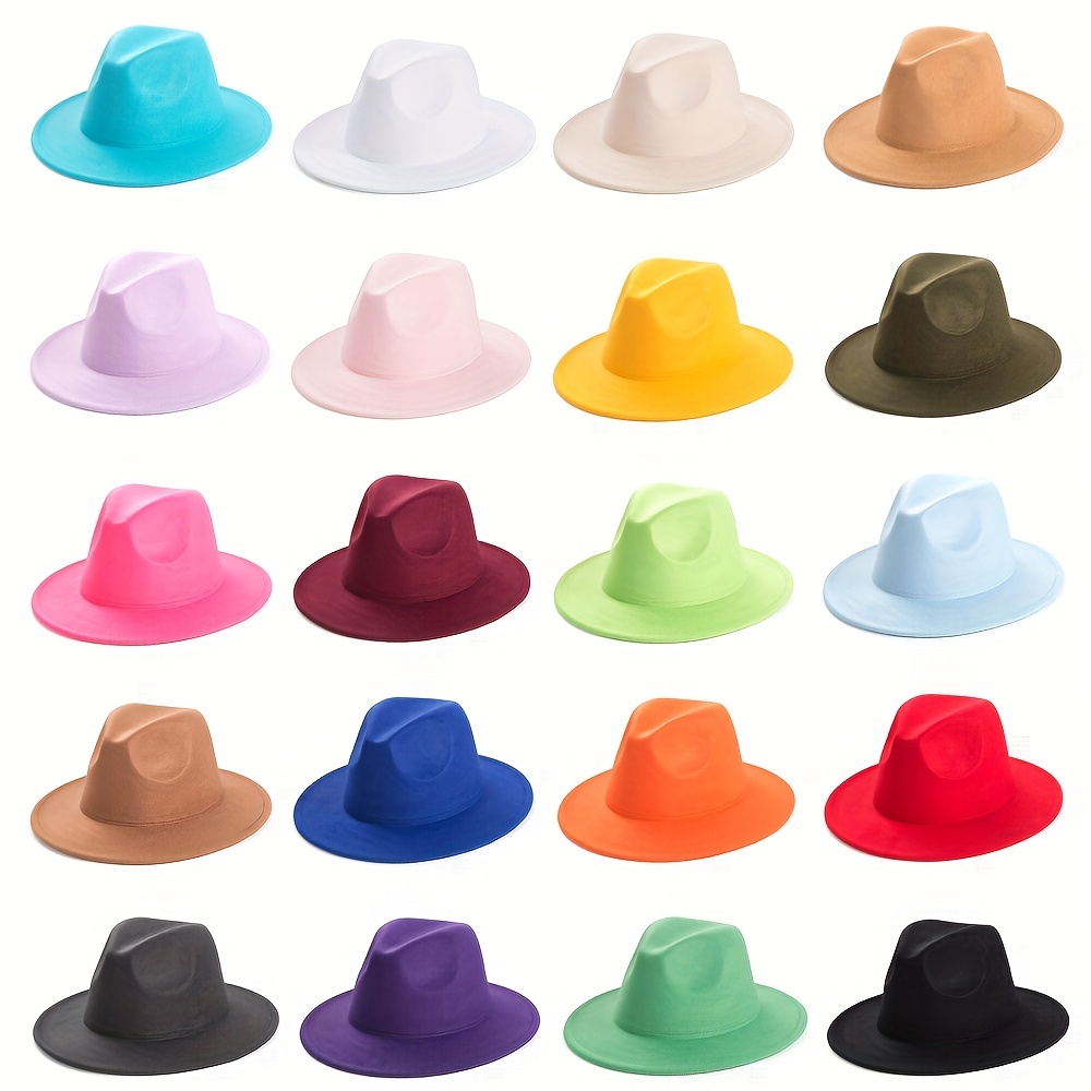 1pc Unisex Solid Casual Fedora Hat For Daily Life