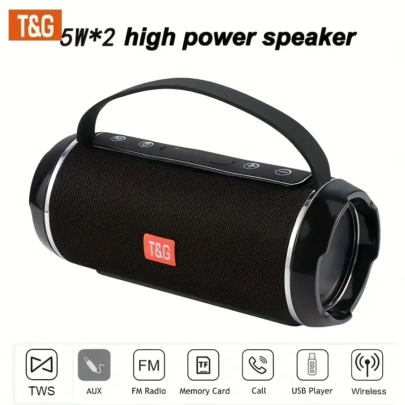 Tg116c Outdoor Portable Wireless - Stereo Ultra Bass Music Player With Usb/tf/fm Radio, Connection To Mobile, Tablet & - Temu