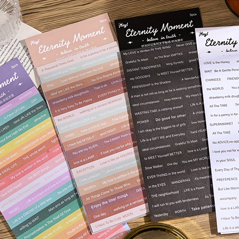 Journal Time Word Stickers