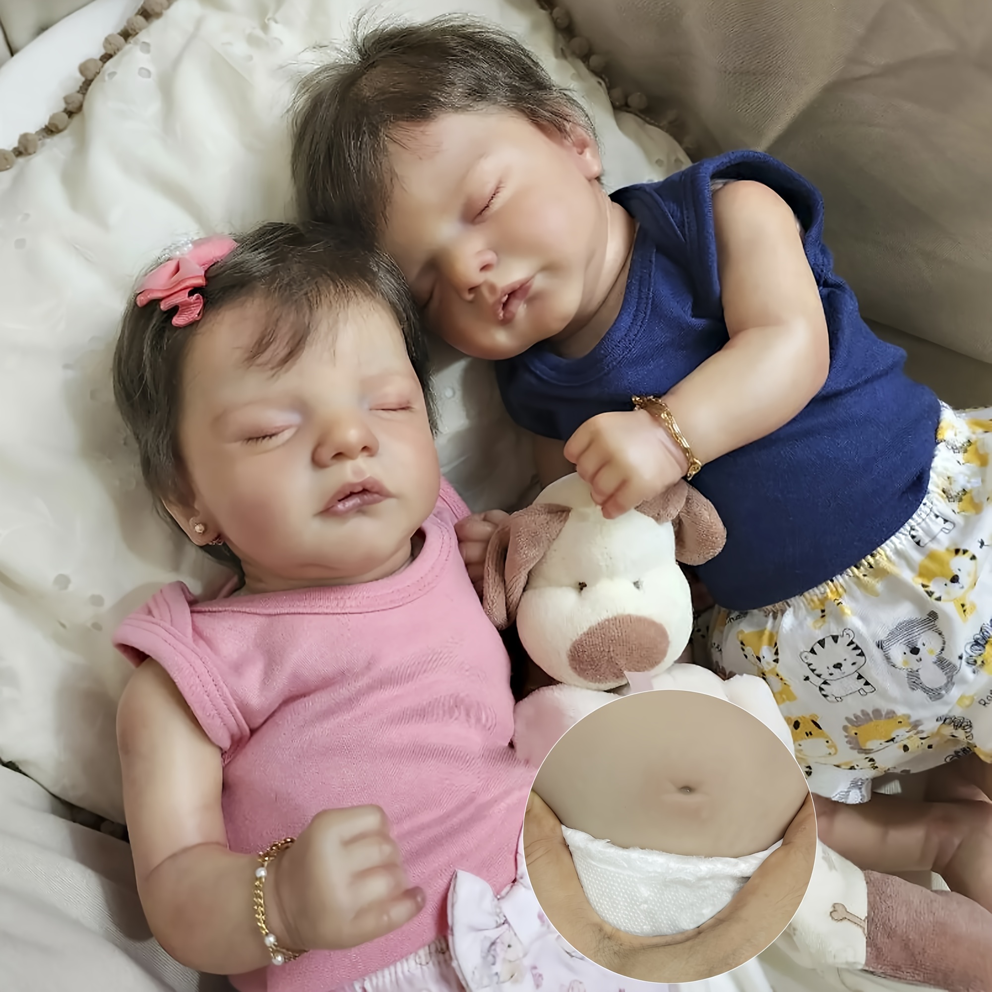 Muñecas de bebé Reborn de cuerpo completo de silicona, juguete de baño para  bebé, pelo rubio enraizado a mano, 45CM