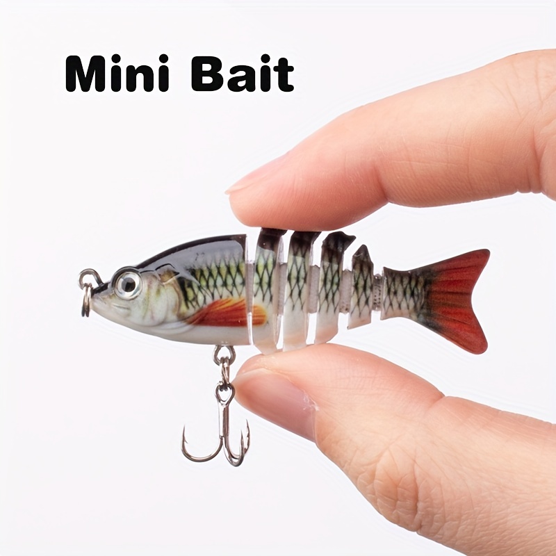 

1pc Mini Multi-segment Bionic Hard Bait - 2.36in/5g - Artificial Swimbait For Freshwater And Saltwater Trout And Bass Fishing