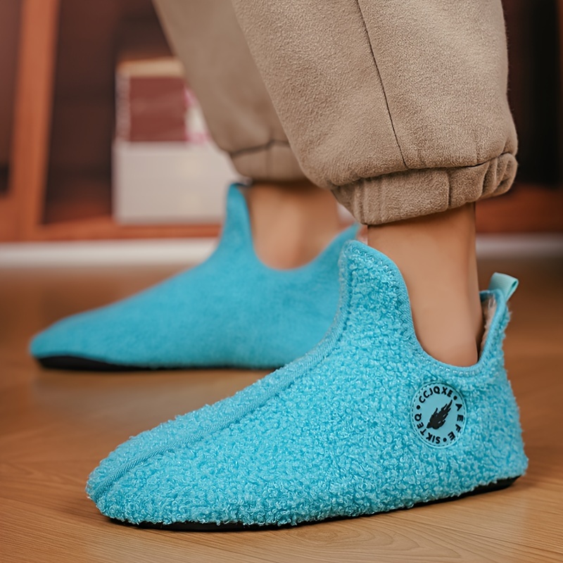 Herren Hausschuhe Mit Rutschfester Sohle – Flauschige Slipper-Socken In Marineblau, Größe 39-42