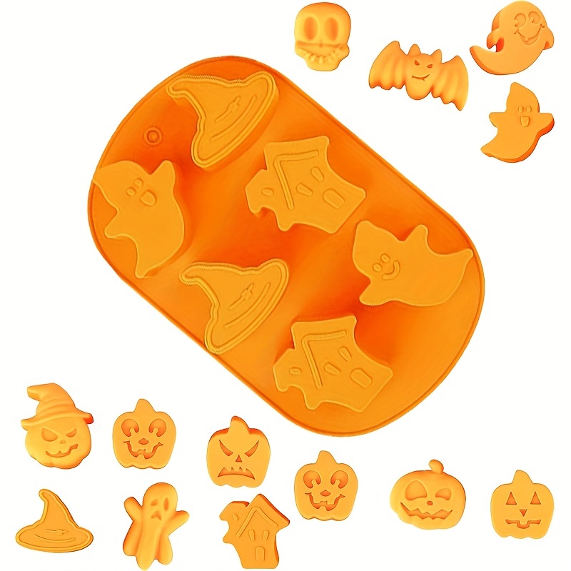 Halloween Molds 3Pcs Pumpkin Silicone Mold Nonstick 3D Silicone