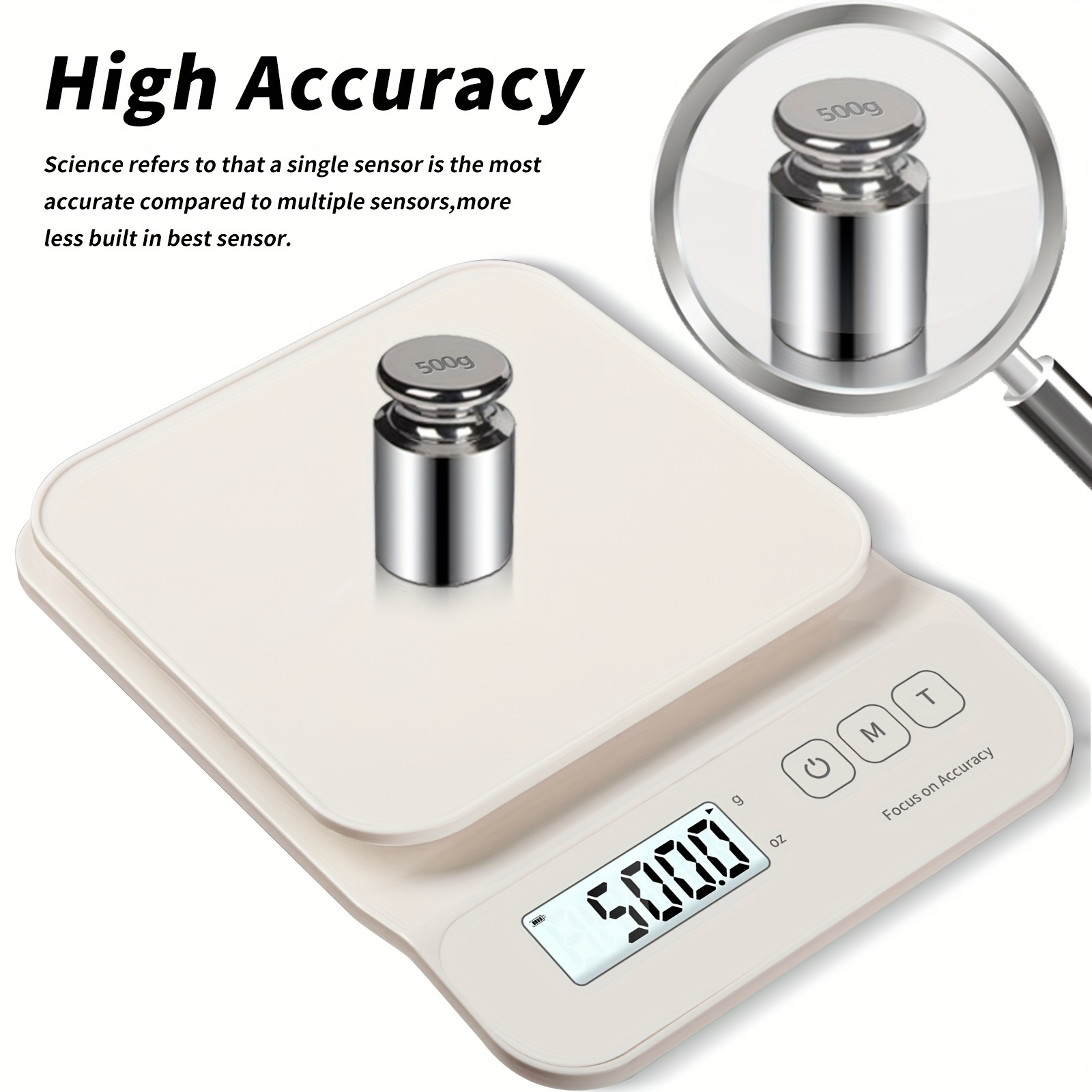 Digital Kitchen Scale, Portable Food Scale With Removable Tray, Small Scale  With Tare Function, Gram And Ounce Scale For Cooking, Meal Prep, Coffee